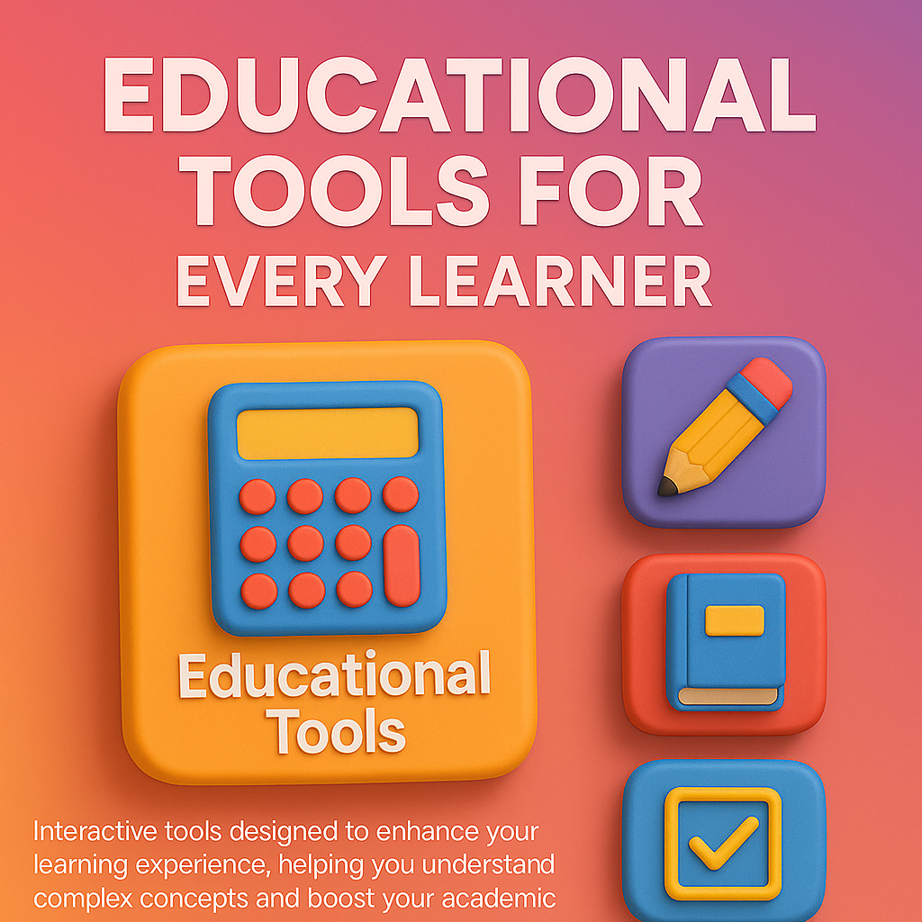 Comprehensive educational tools designed to enhance learning experiences with calculators, writing aids, and study assistants Educational Tools for Every Learner - Interactive Math, Writing & Study Resources